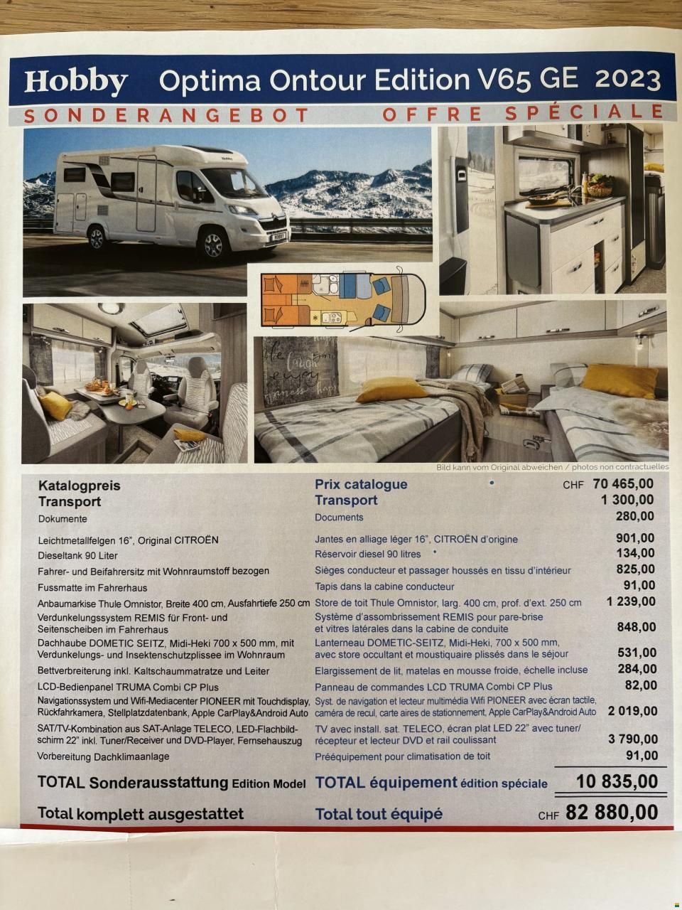 Hobby Optima Ontour Edition V65GE