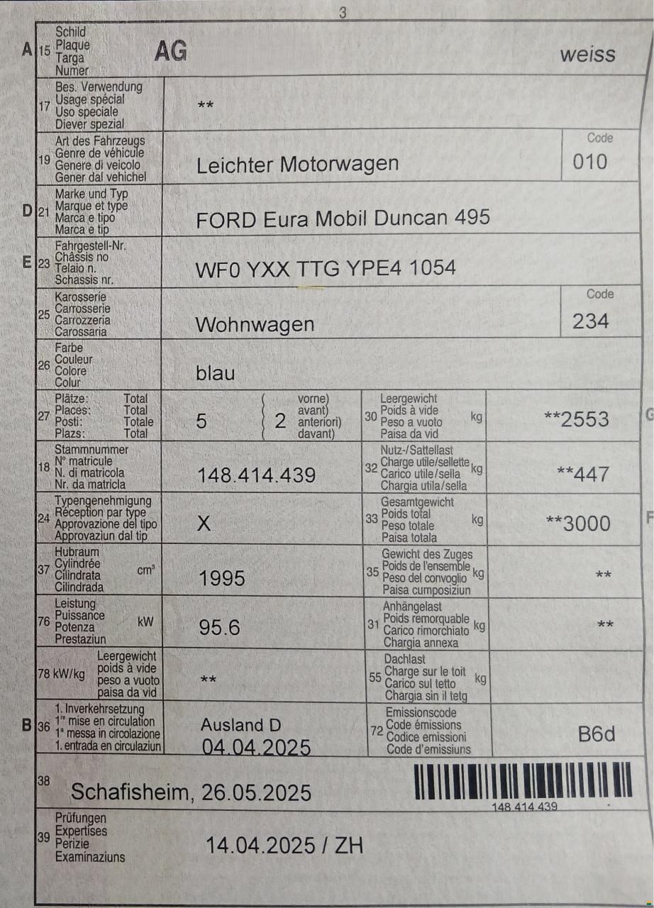 Eura Mobil Karmann Duncan 495