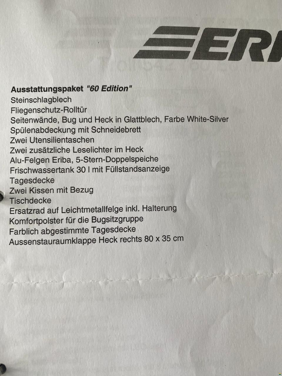 Eriba Touring 542 60 Edition (2021)