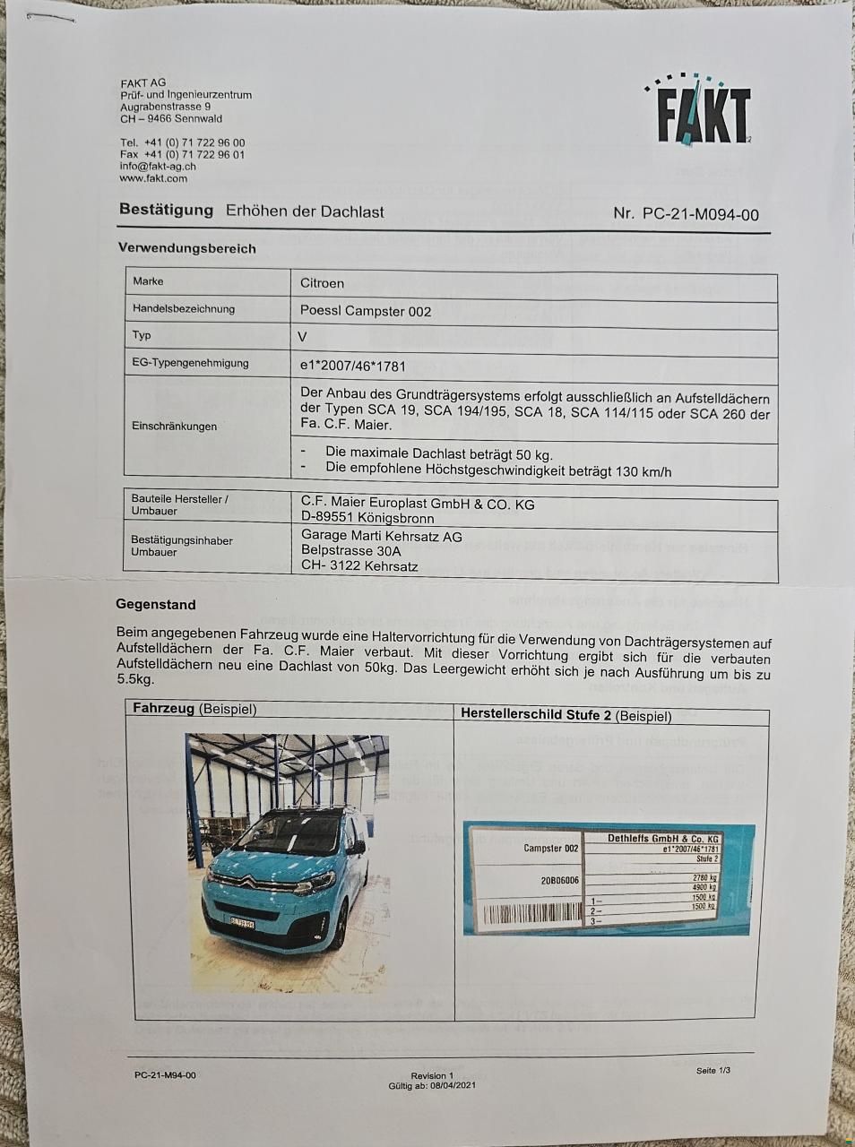 Campster Spacetourer Feel M Pössl Campster
