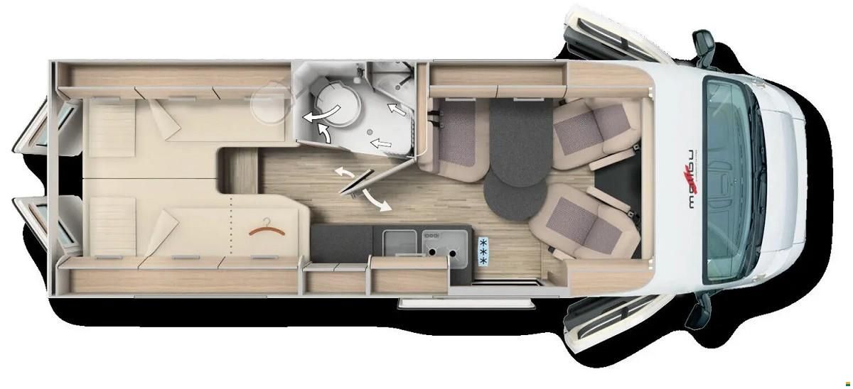 Malibu Van first class-two rooms coup&eacute; 640 LE RB