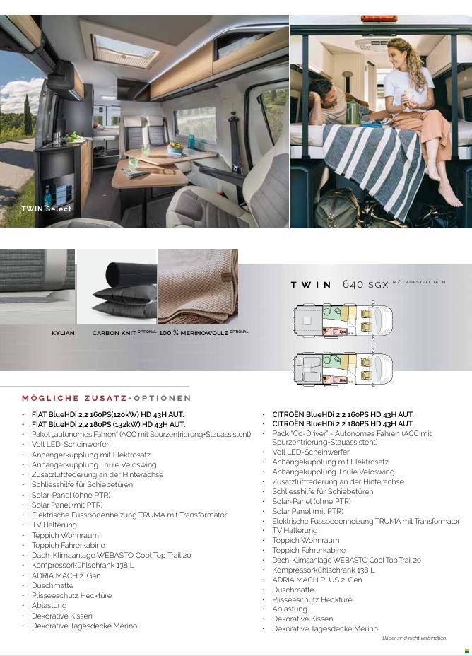 Adria Twin Select 640 SGX Swiss Edition