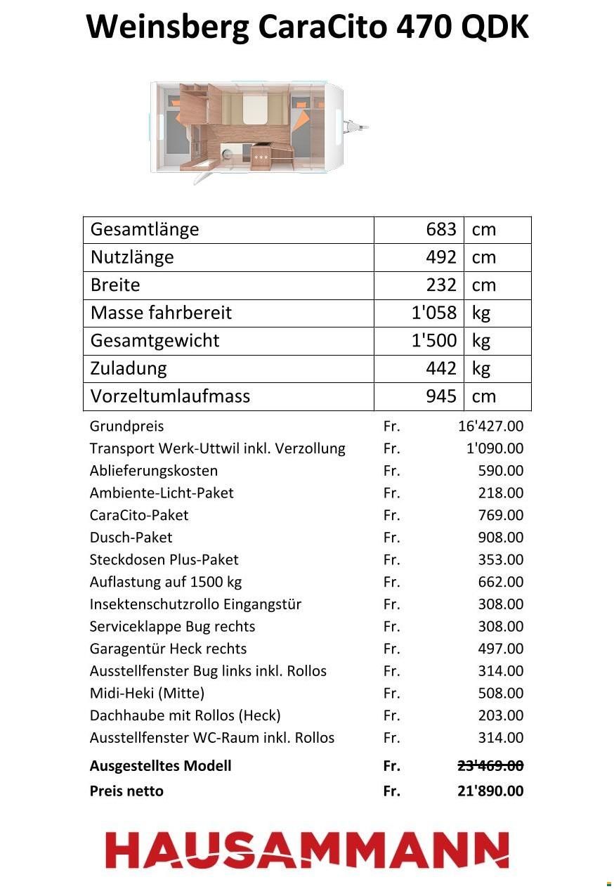 Weinsberg 470 QDK CaraCito