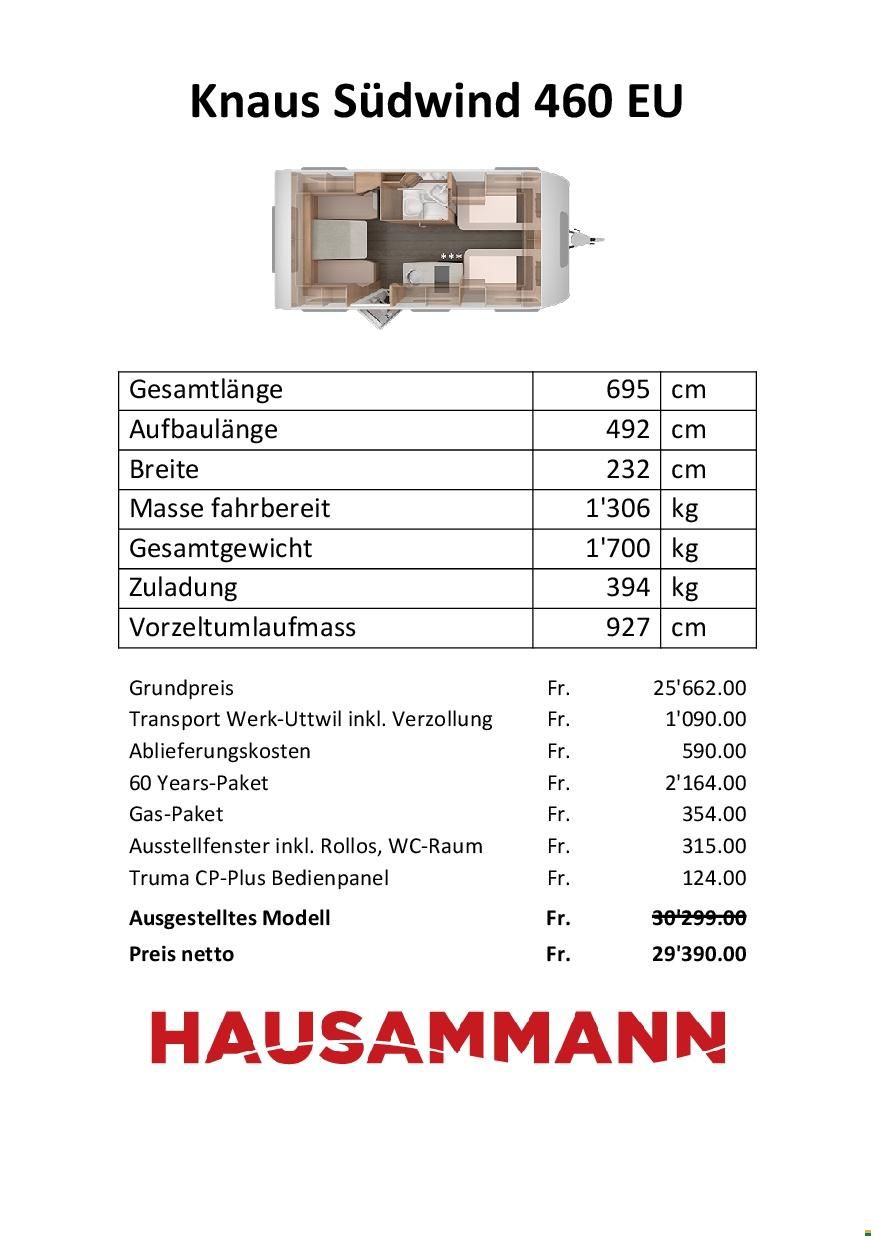 Knaus 460 EU Südwind 60 Years,
