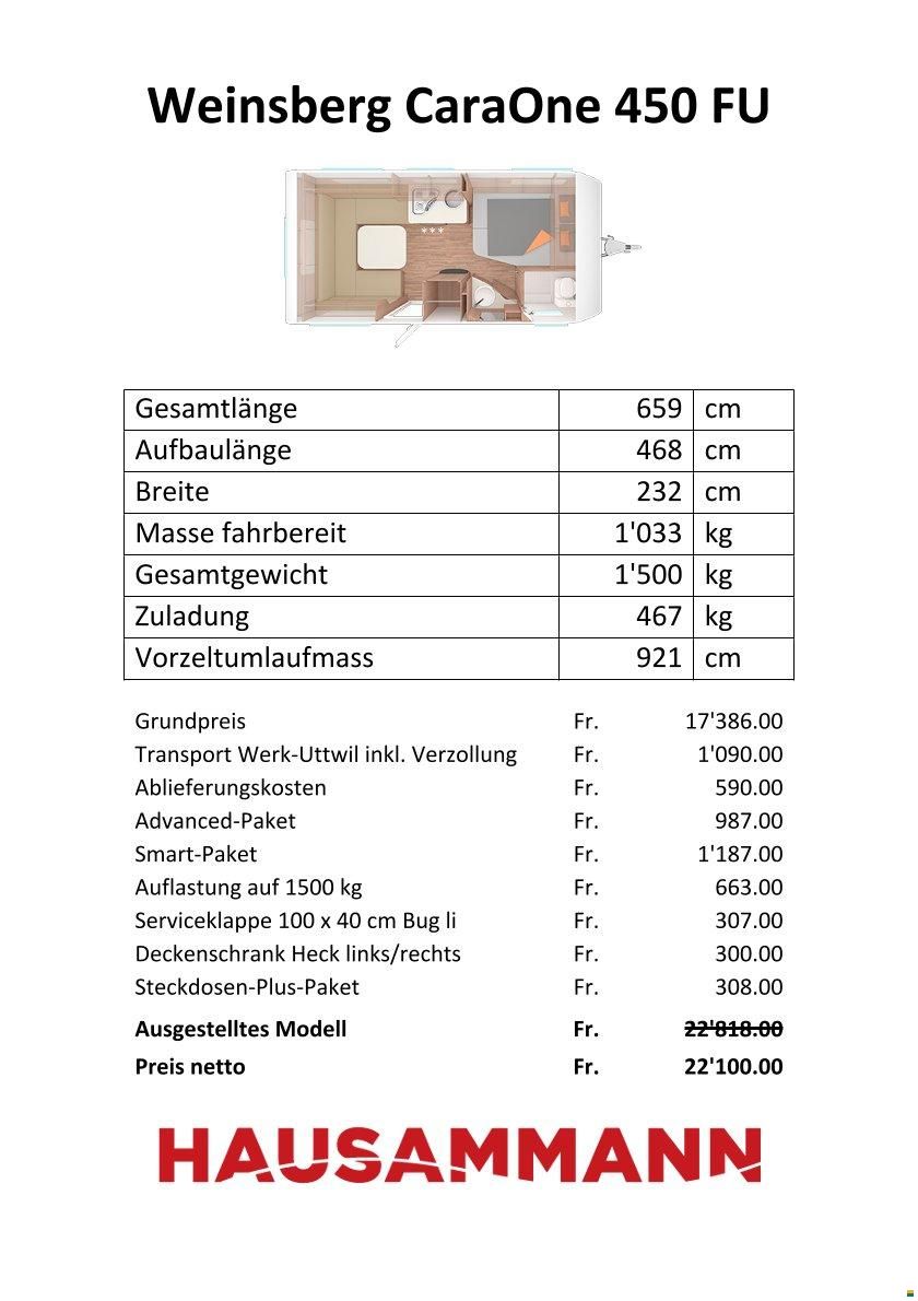 Weinsberg 450 FU CaraOne