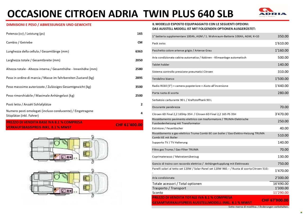 Adria TWIN PLUS 640 SLB