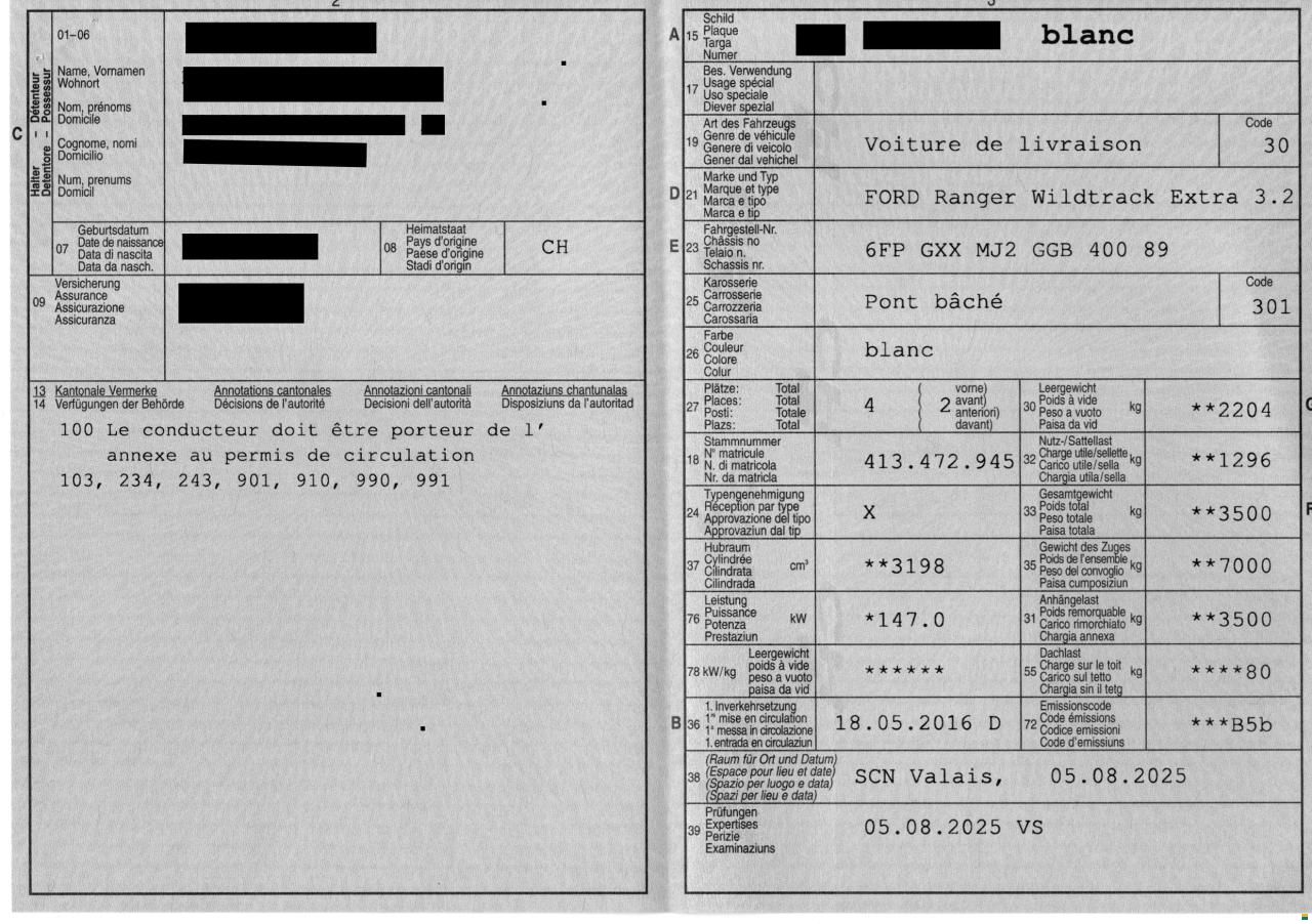 Ford Ranger PXII Wildtrak ExtraCab