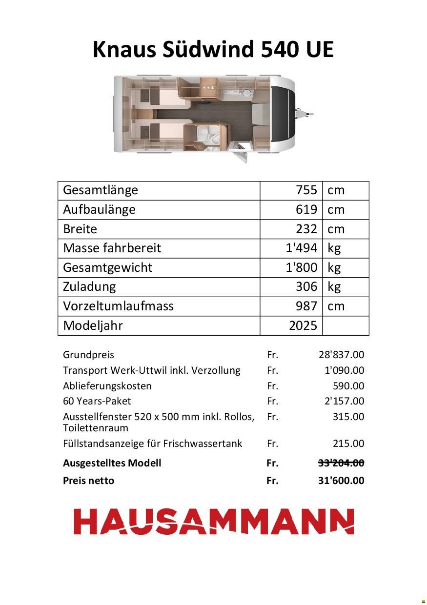 Knaus 540 UE Südwind 60 Years,