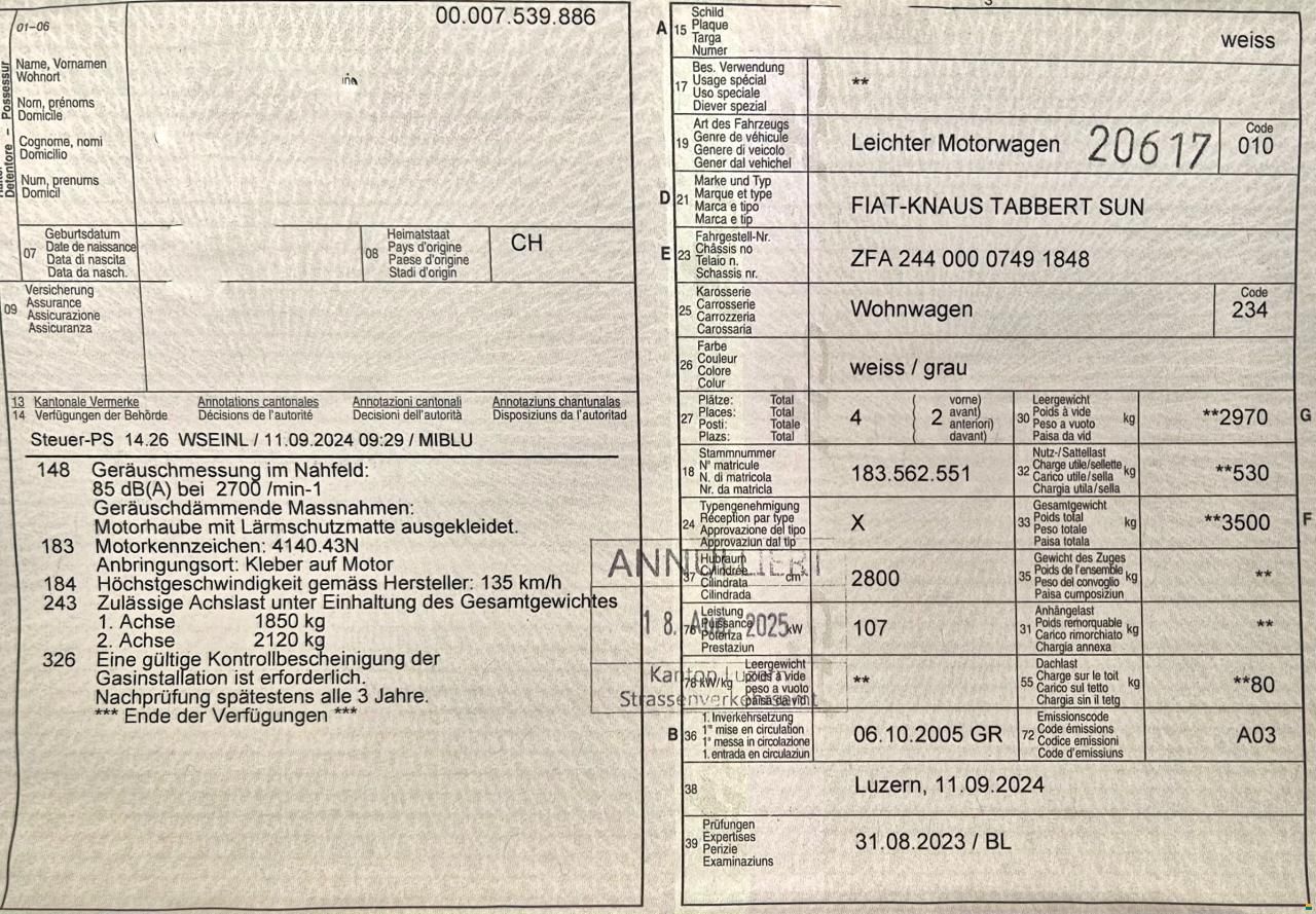 Fiat Knaus Tabbert Sun Traveller