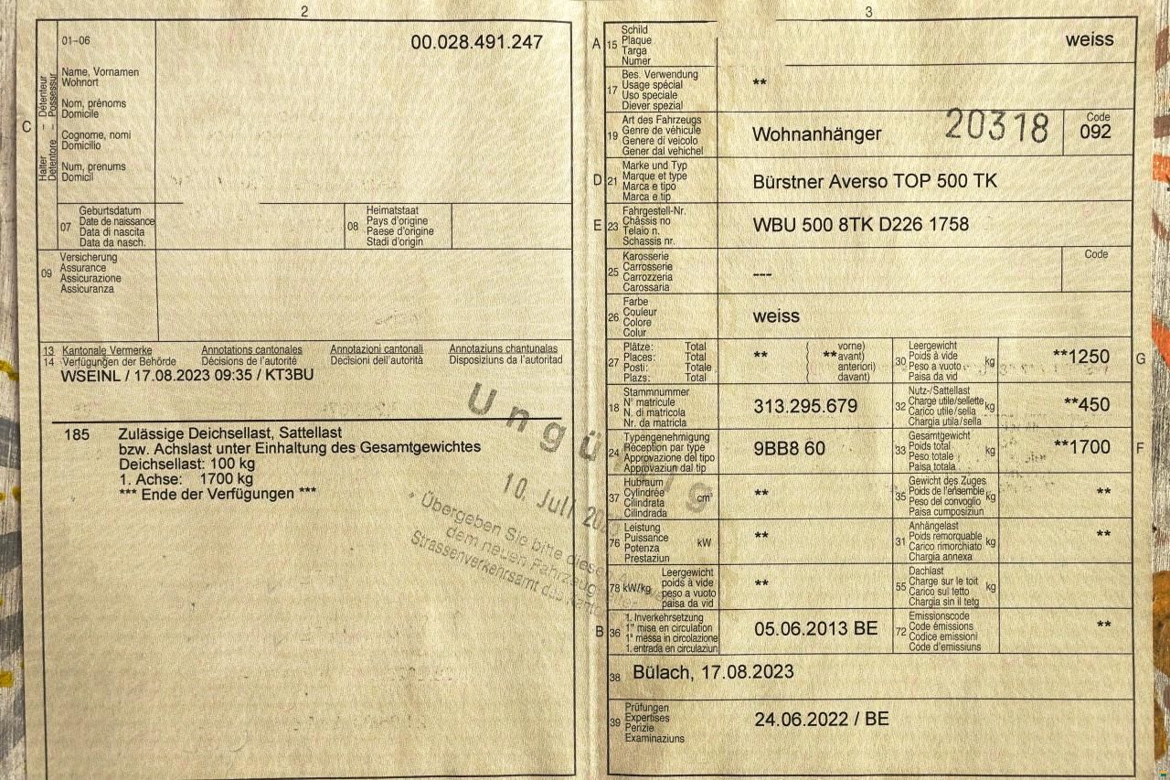 Bürstner Averso Top 500 TK