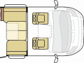Adria Compact DL partiellement intégré